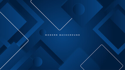 Dark blue geometric shapes abstract background geometry shine and layer element vector for presentation design. Suit for business, corporate, institution, party, festive, seminar, and talks.