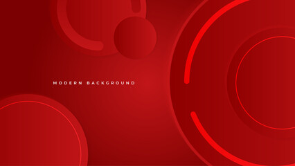 Modern red geometric shapes corporate abstract technology background. Vector abstract graphic design banner pattern presentation background web template.