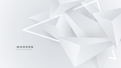 White abstract geometric vector background