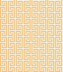 Vector seamless geometric abstract orange pattern in antique style on a white background