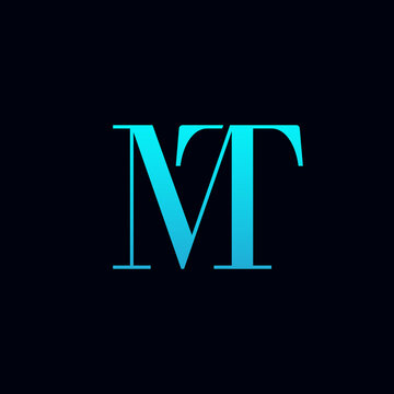 Modern letter MT logo illustration design