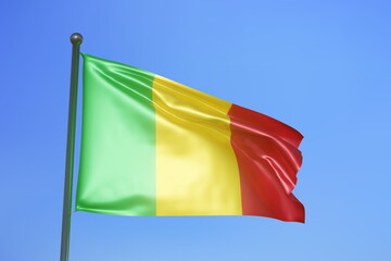 3d rendering illustration of Mali flag
