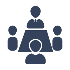 Business Conference Icon. Online Learning. Flat Design.
