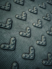 Textured surface with arrows