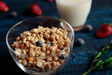 Breakfast cereal on the table