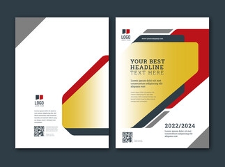 Cover design Annual report  modern minimalist flat template design	