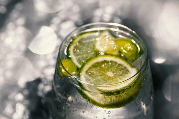 Refreshing lemonade on a hot summer day.