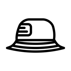 panama hat line icon vector. panama hat sign. isolated contour symbol black illustration