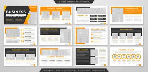 minimalist presentation template with clean style use for business annual report and infographic