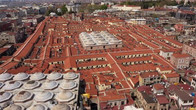 Istanbul Grand bazaar, Kapalı &Ccedil;arşı, aerial view