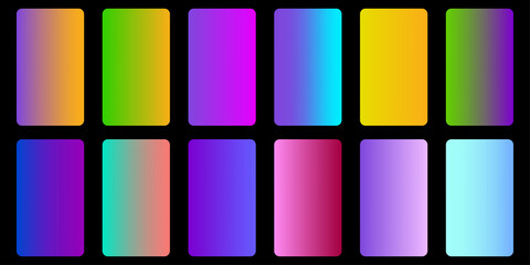 gradient mobile phone. Web ui design. Smartphone interface. Vector illustration. Stock image.