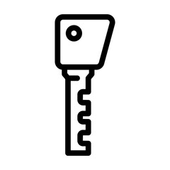 ancient key line icon vector. ancient key sign. isolated contour symbol black illustration