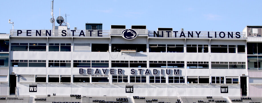 Penn State University Press Box At Beaver Stadium, Empty Stadium