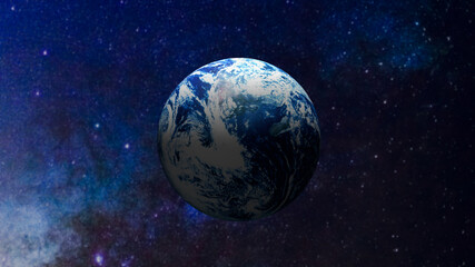 Fototapeta na wymiar The earth in space for business or sci concept 3d rendering