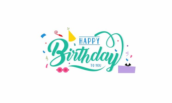 Happy birthday to you vector template design