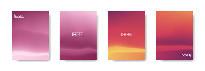 Set of abstract background with beautiful gradation color, colorful background for poster flyer banner backdrop.vertical banner.cool fluid background vector illustration