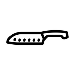 santoku knife line icon vector. santoku knife sign. isolated contour symbol black illustration