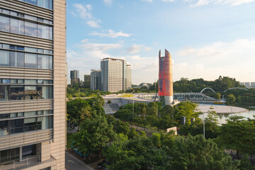 The skyline of Science City, Huangpu District, Guangzhou, Guangdong, China