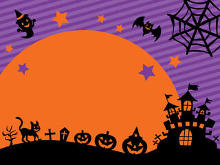 ハロウィンの背景イラスト