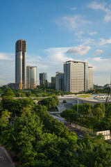 Fototapeta premium The skyline of Science City, Huangpu District, Guangzhou, Guangdong, China