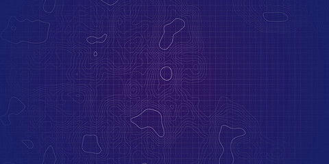 Sea Abyss Vector Topographic Map, Topography Relief Territory, Outline cartography landscape, Trendy cover with wavy blue lines