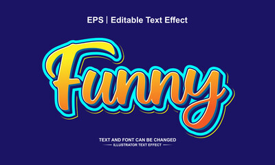 Funny editable text effect