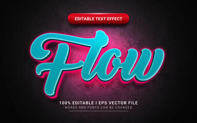 flow text effect