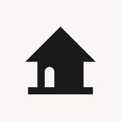 Real estate icon or home building symbol for property business template