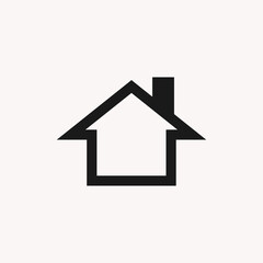 Real estate icon or home building symbol for property business template