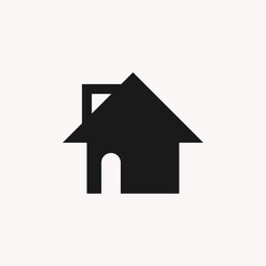 Real estate icon or home building symbol for property business template