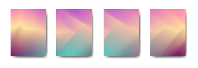 Fototapeta premium collection of colorful gradient background cover flyers are used for backgrounds, posters, banners,