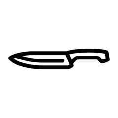 chef knife line icon vector. chef knife sign. isolated contour symbol black illustration