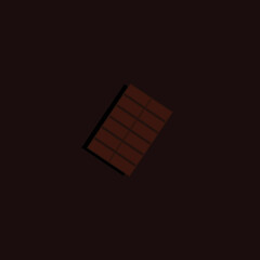 chocolate bar on black
