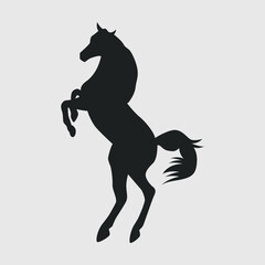 Fototapeta na wymiar Horse Silhouette SVG Cut File, Animal Svg, Horse Lover Svg, Horse Running Svg, Standing Horse, Prancing Horse, Stallion, 