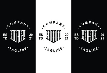 Obraz premium Creative letter monogram logo design with stationery template