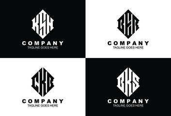 Creative letter monogram logo design with stationery template