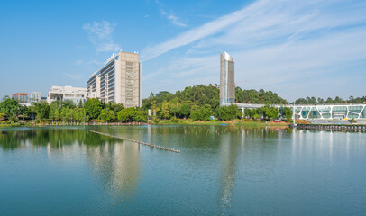 Fototapeta na wymiar Science City Plaza, Huangpu District, Guangzhou, Guangdong, China