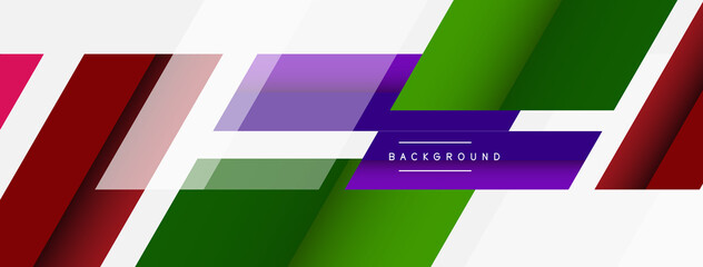 Vector background. Abstract overlapping color lines design with shadow effects. Illustration for wallpaper banner background or landing page