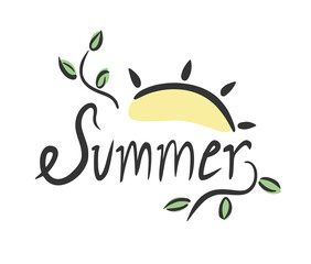 Summer hand draw art