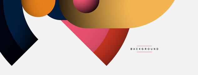 Trendy shapes, color minimal design composition, lines and shadows for wallpaper banner background or landing page