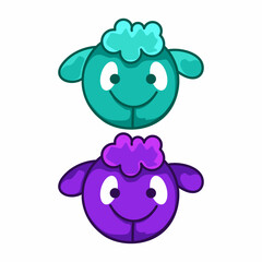 mascot sheep logo design template