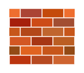 Obraz premium Tiling brick wall flat vector color icon for apps and websites