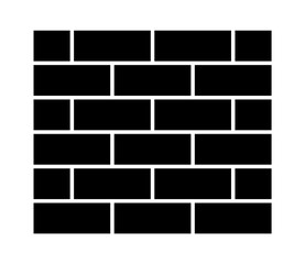 Brick wall flat vector icon for apps and websites
