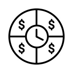 Buy Now Pay Later or BNPL line art vector icon for finance apps and websites