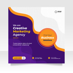 Digital marketing live webinar and business social media post template