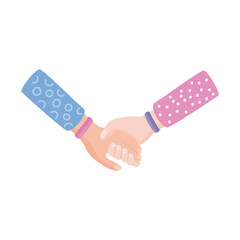 interracial handshake friendship