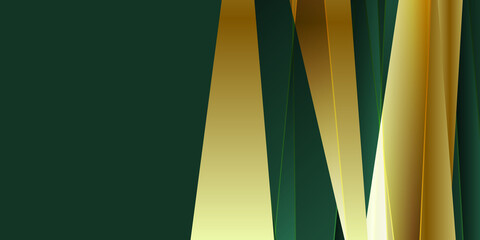 Abstract green gold background