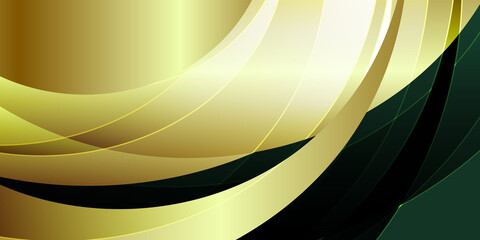 Abstract green gold background