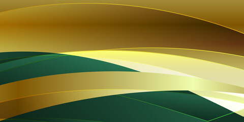 Abstract green gold background