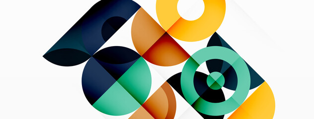 Colorful circle abstract background. Template for wallpaper, banner, presentation, background